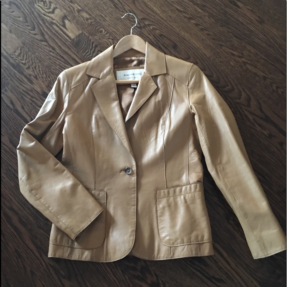 Leather blazer